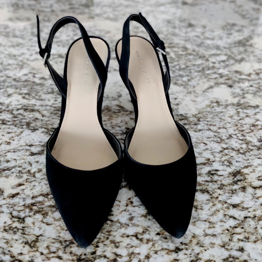 Marc Fisher Suede Sling Back Pumps. Size 8